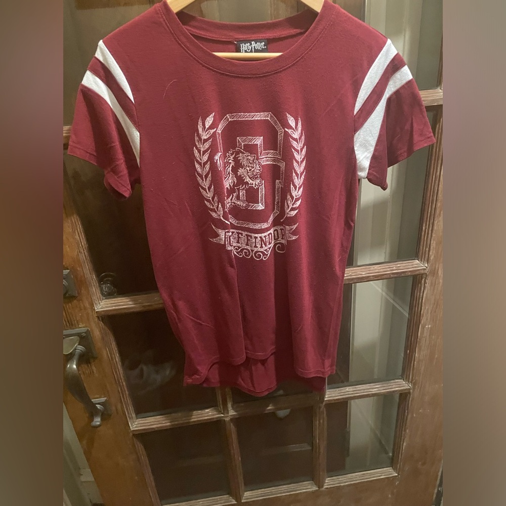 Women's or Men's Red T-Shirt with White Stripes